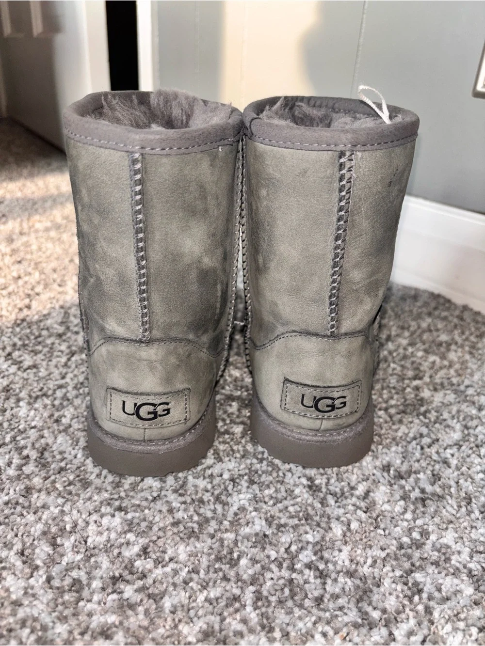 UGG Kids Classic Short Boot - Grey Suede US12